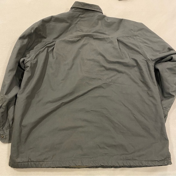 Wolverine Men’s Gray Heavy Fleece Lined Work Jacket Size XL Button Up - Picture 3 of 10